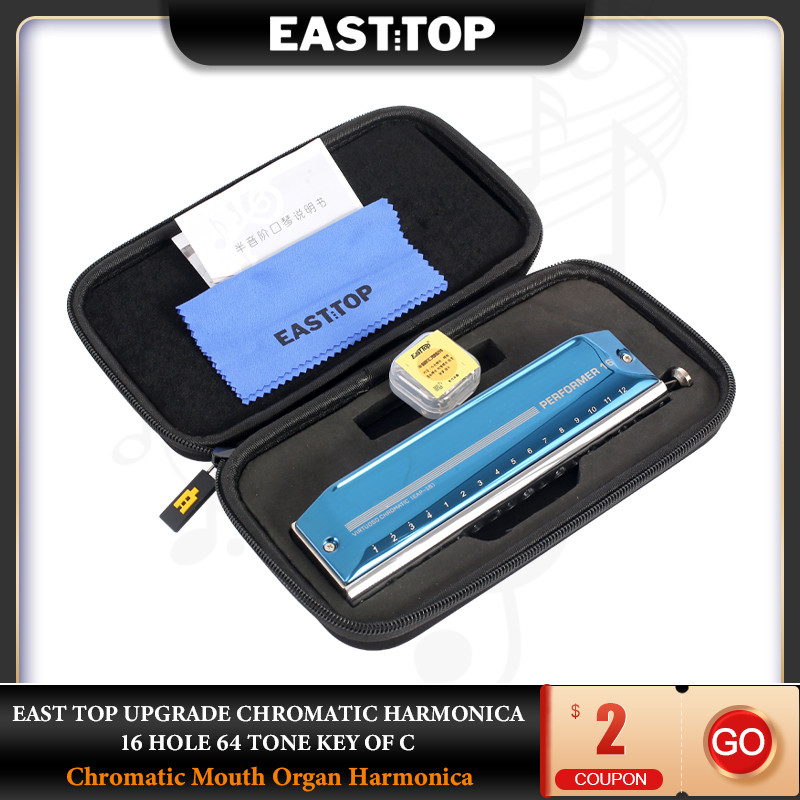 Harmonica 10 Hole - EASTTOP EAP-16 Armonica cromatica 16 fori