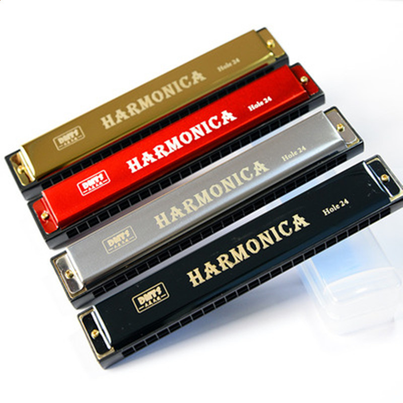 Harmonica 10 Hole - Armonica cromatica bocca C chiave 24