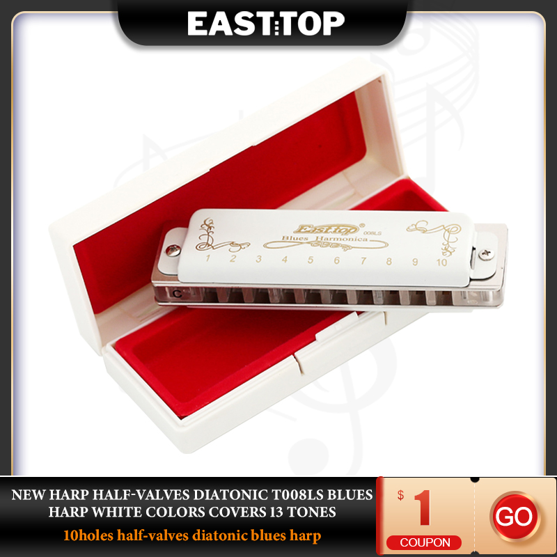 Harmonica 10 Hole - EASTTOP T008LS pettine trasparente per armonica
